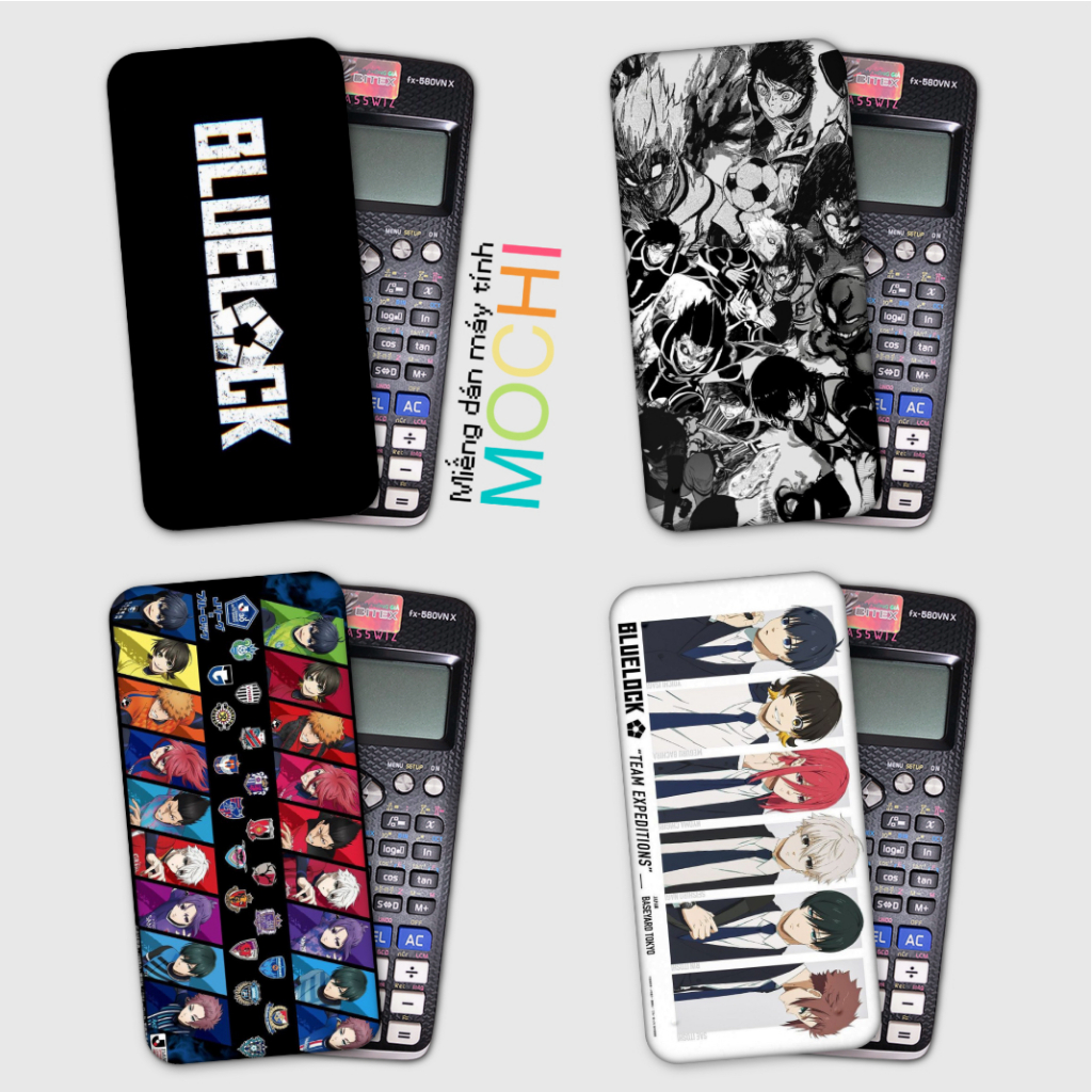 Miếng decal bluelock dán cái loại máy tính (casio fx-570 / fx-570 ii / fx-580 / fx-880, vinacal....)