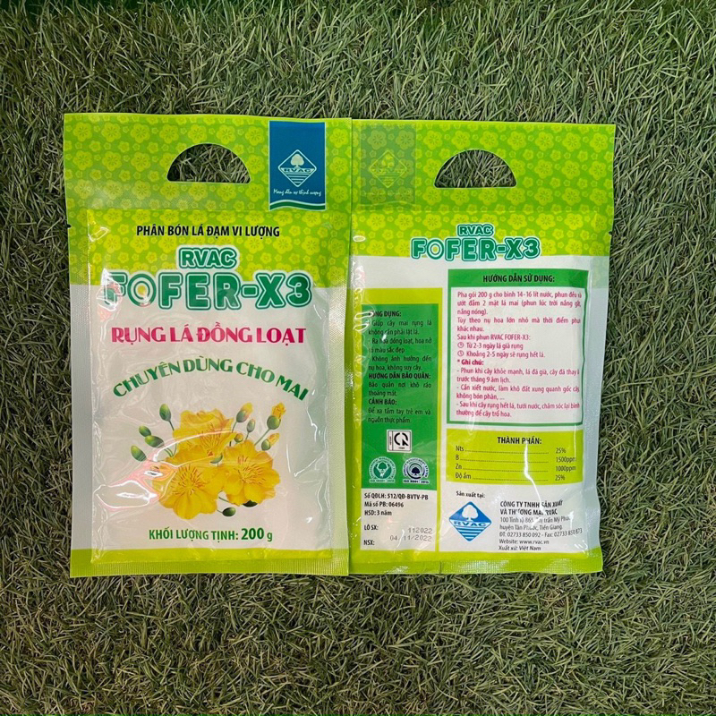 Thuốc rụng lá Hoa Đào, mai RVAC FOFER - X3  - Ra hoa đồng loạt