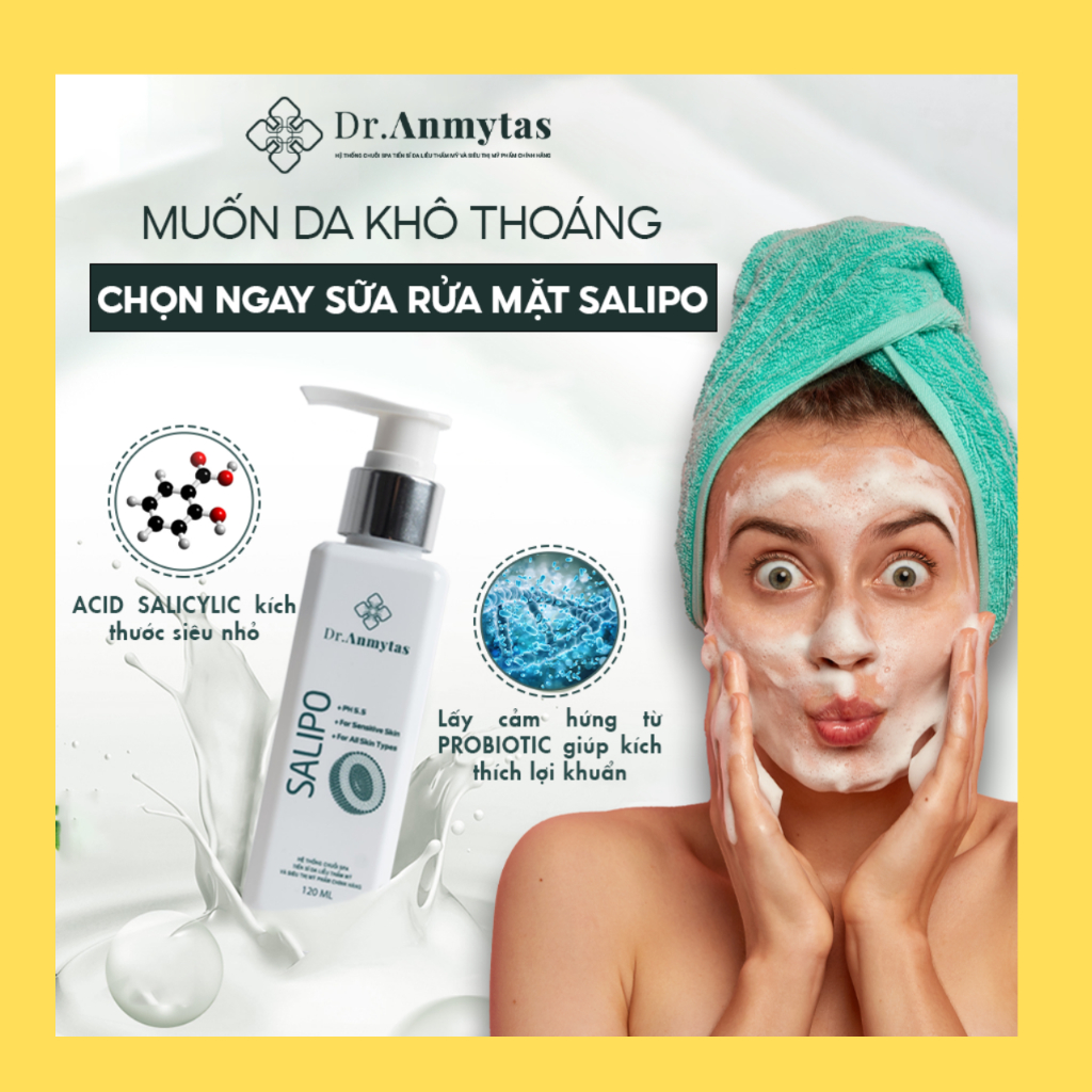 Sữa Rửa Mặt Cho Da Mụn Salicylic Acid Nano Dr Anmytas