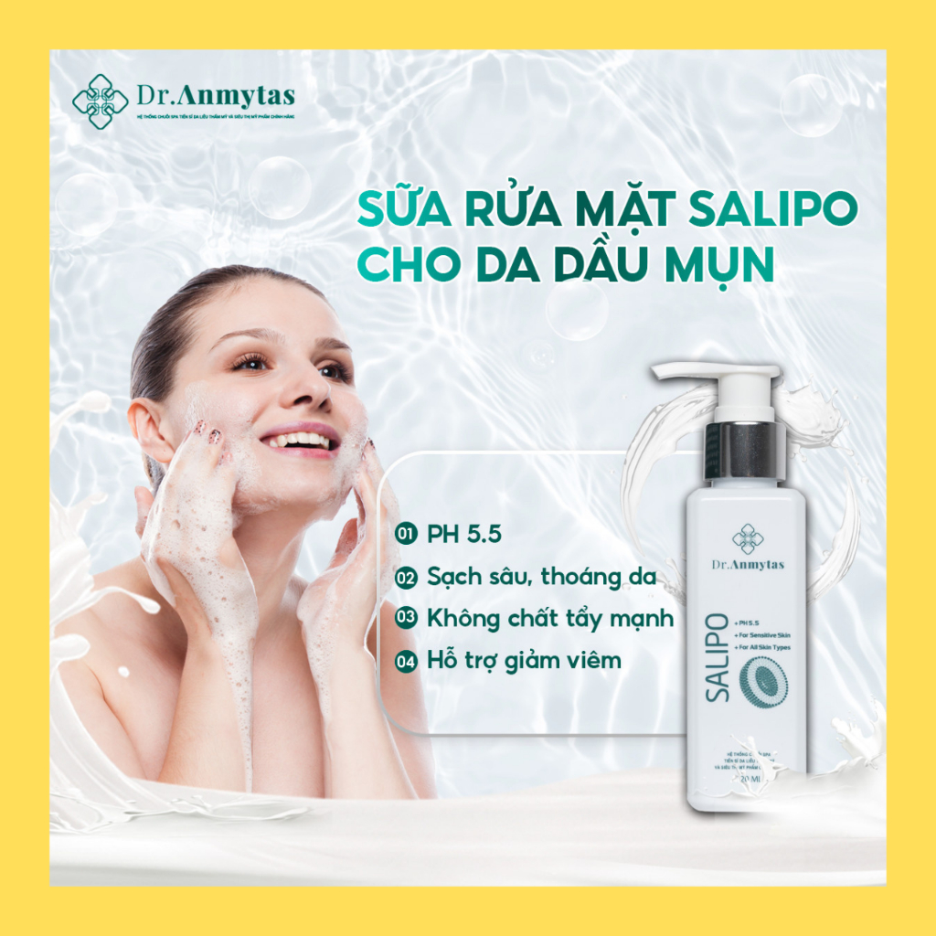 Sữa Rửa Mặt Cho Da Mụn Salicylic Acid Nano Dr Anmytas