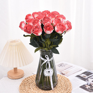 Bình hoa thuỷ tinh sọc nhiều màu (cao 20-22cm)