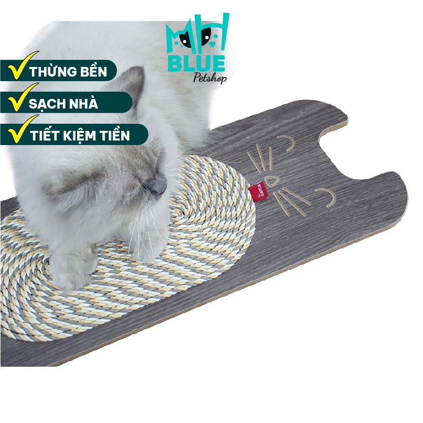 Bàn cào móng thừng siêu bền bỉ và cao cấp dành cho mèo - BCM Hình mèo loại dày xịn