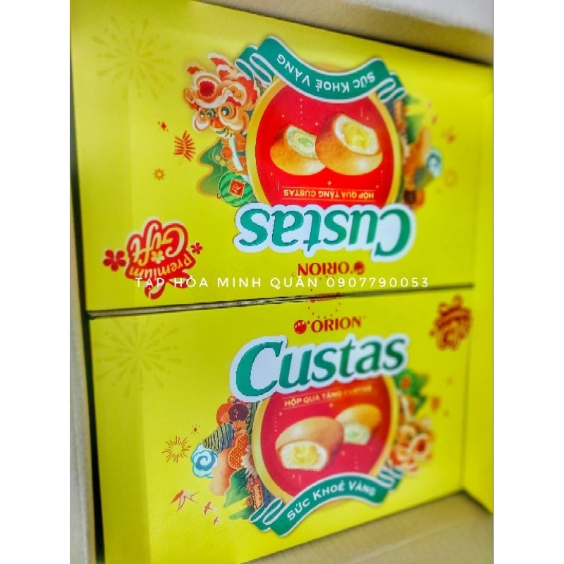 HỘP QUÀ TẾT 2024 - BÁNH CUSTAS ORION [ KÈM TÚI GIẤY ] 372G