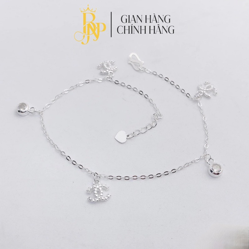 Lắc chân X BNP treo hoạ tiết xinh xắn , lắc chân nữ bạc ta, giá rẻ