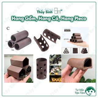 Hang pleco, hang gốm, hang cá, ống gốm đồ chơi tép, ống lỗ | 8m2