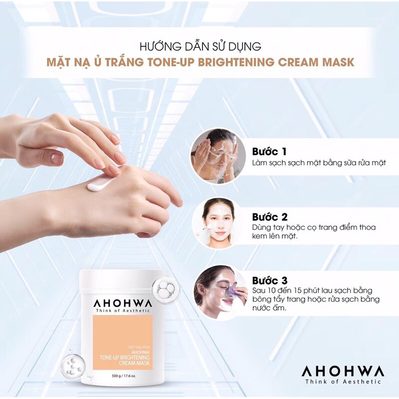 Mặt nạ ủ trắng Ahohwa Tone-Up Brightening Cream Mask 20g