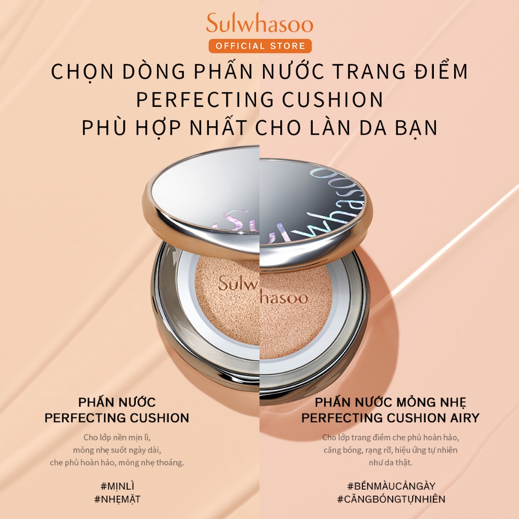 [MỚI] Phấn Nước Trang Điểm Kèm Lõi 15G*2 - Sulwhasoo Perfecting Cushion