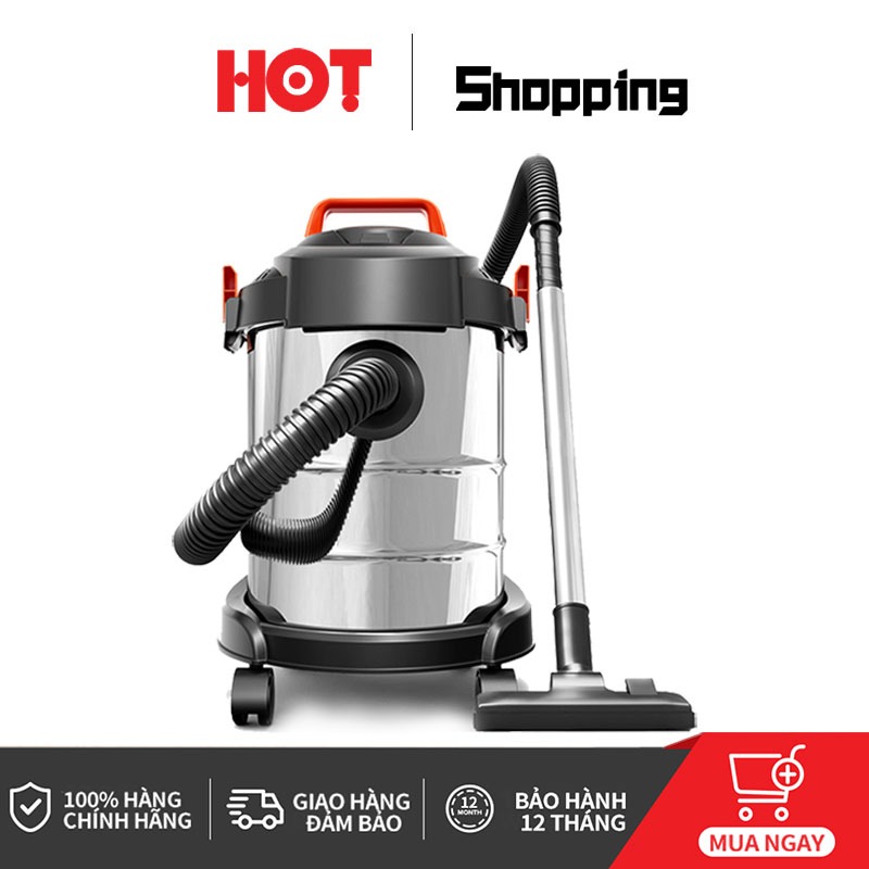 Máy hút bụi gia đình, công nghiệp công suất lớn 1200W, dung tích 12L tích hợp 3 chế độ Khô- Ướt- Thổi.- Bảo hành 3tháng