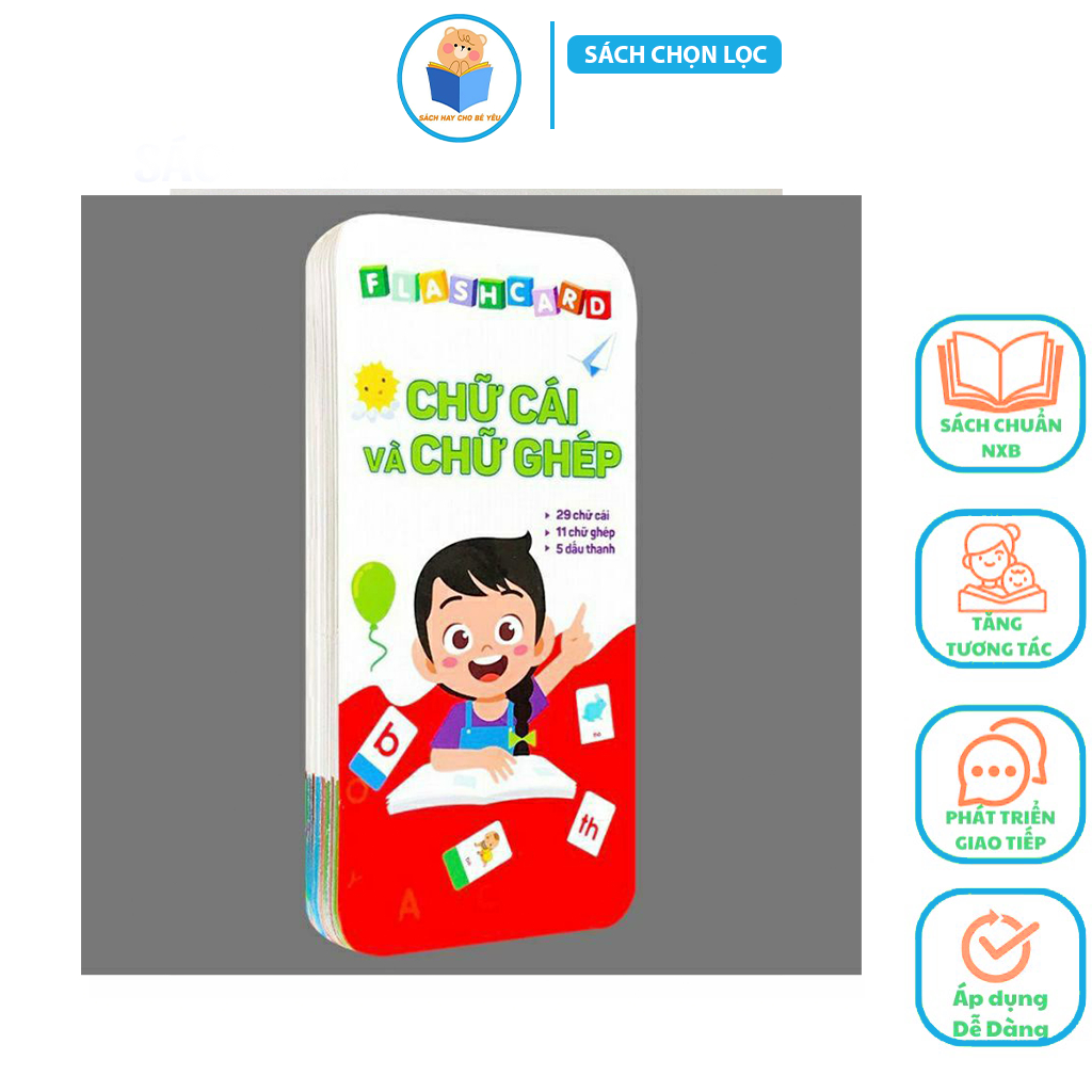 Sách - Flashcard 42 Thẻ Chữ Cái Và Chữ Ghép Đánh Vần Tiếng Việt