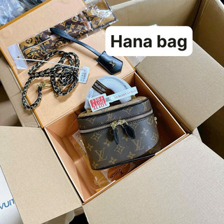 Túi xách nữ hộp vuông thời trang bản dây tết sz 16-19 full box - Hana Bag