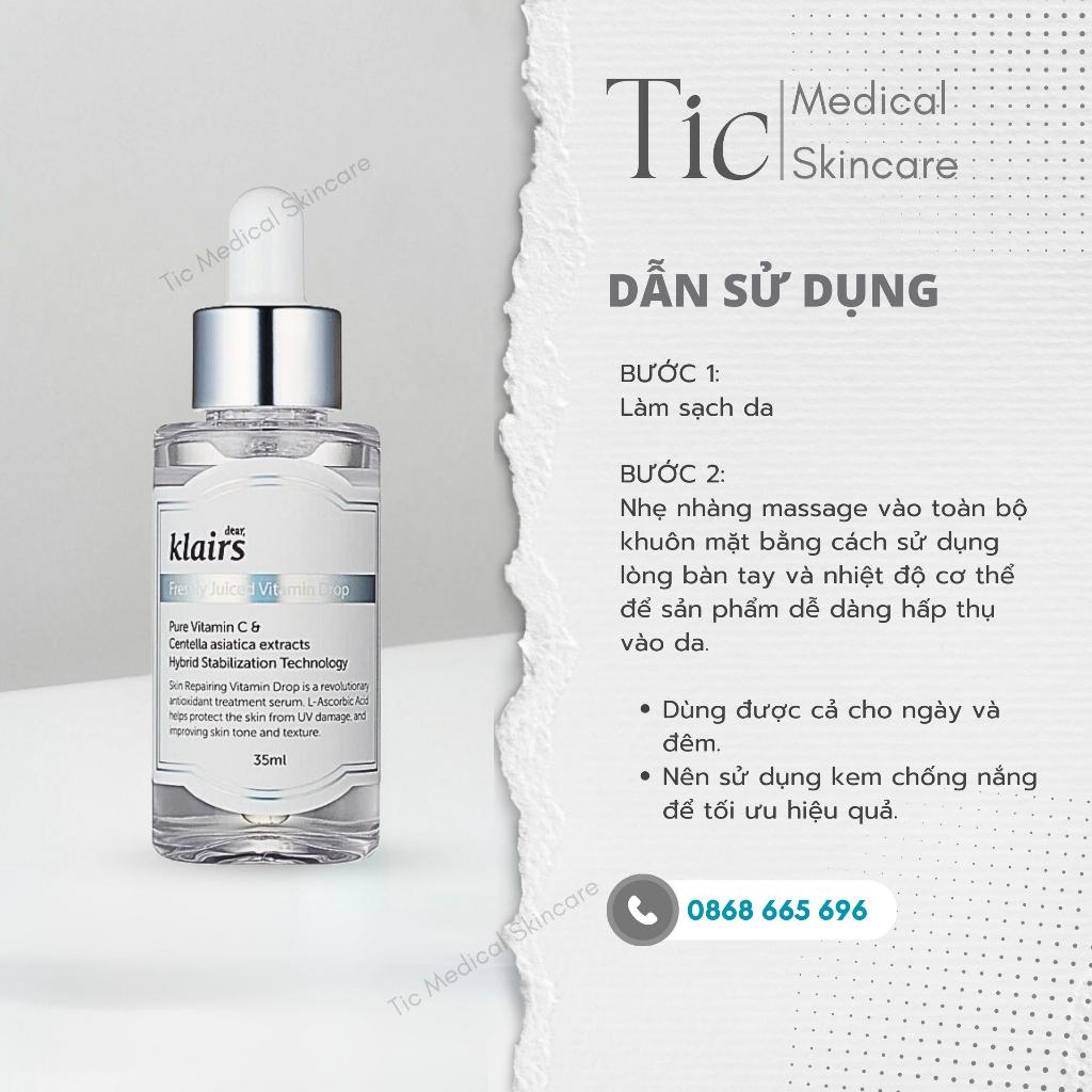 Serum Klairs Vitamin C Cho Da Nhạy Cảm 35ml Freshly Juiced Vitamin Drop - Tic Medical Skincare