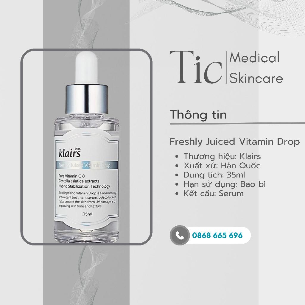 Serum Klairs Vitamin C Cho Da Nhạy Cảm 35ml Freshly Juiced Vitamin Drop - Tic Medical Skincare