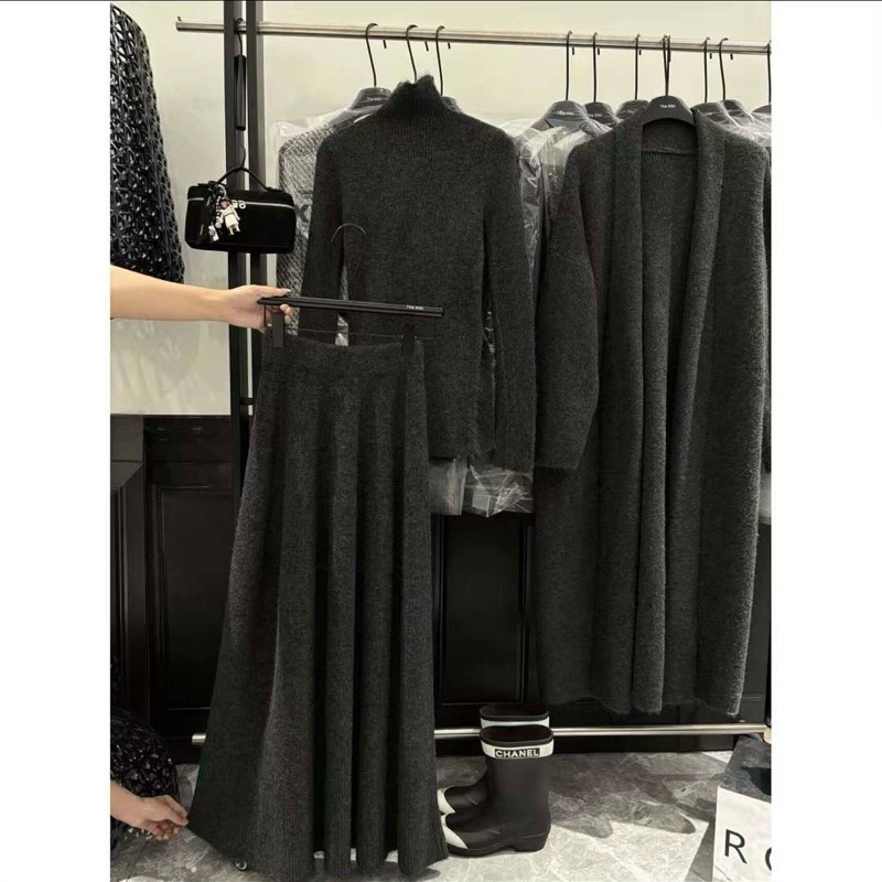 6089 Set len áo xẻ hông và chân váy dáng dài