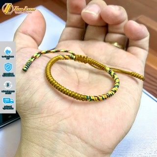 [VÒNG MAY MẮN] Vòng chỉ ngũ sắc tây tạng bện đối xứng sole chỉ màu vàng bình an hợp mệnh - DIY TUỆ LÂM