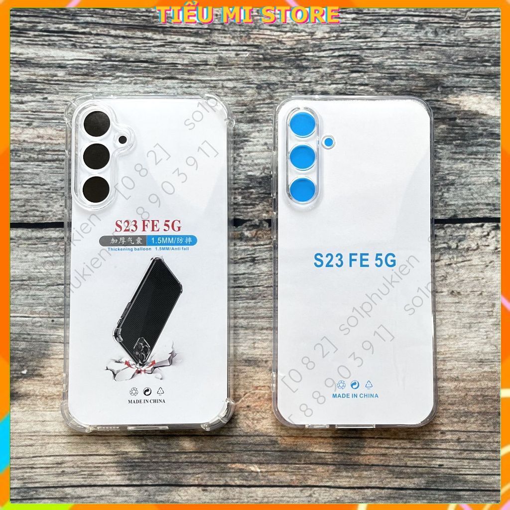 Ốp lưng Samsung S23 FE 5G loại chống sốc và loại dẻo trong bảo vệ cam bền đẹp