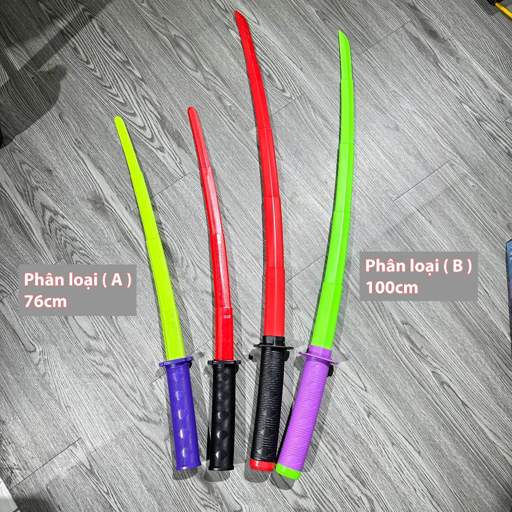 Kiếm Nhựa Samurai 3D, Kiếm Katana Rút Gọn 3D, Cosplay Nhân Vật