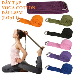 Dây đai tập yoga sợi cotton nhiều màu
