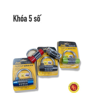 Khóa chống trộm 5 số cỡ lớn 7x40x45mm, cỡ bé 7x32x42mm khóa 5 số giá rẻ