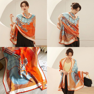 Khăn choàng lụa họa tiết sang trọng,mềm mại kích thước 90*180 - k04