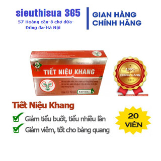 Tiết niệu khang-hỗ trợ giảm các triệu chứng : Tiểu buốt, tiểu rắt , tiểu nhiều lần