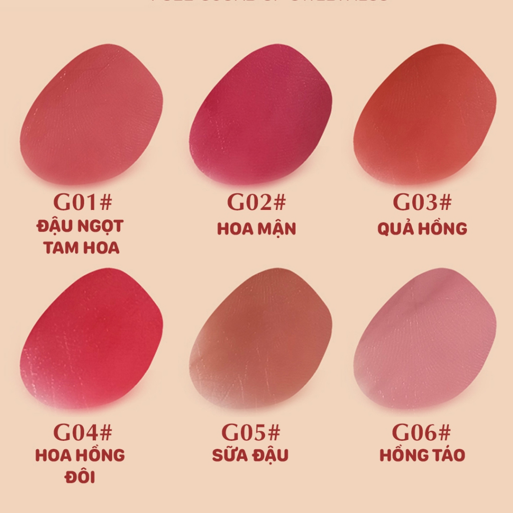 Son kem lì GOGO TALES SUMMER SWEET HEART son kem chính hãng thiết kế sang trọng mướt mịn môi GT579