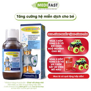 Fitobimbi Immuno - Giúp Bé Tăng Cường Miễn Dịch,Sức Đề Kháng,Khỏe Mạnh Hết Ốm Vặt - nhập khẩu từ Ý - Chai 200ml