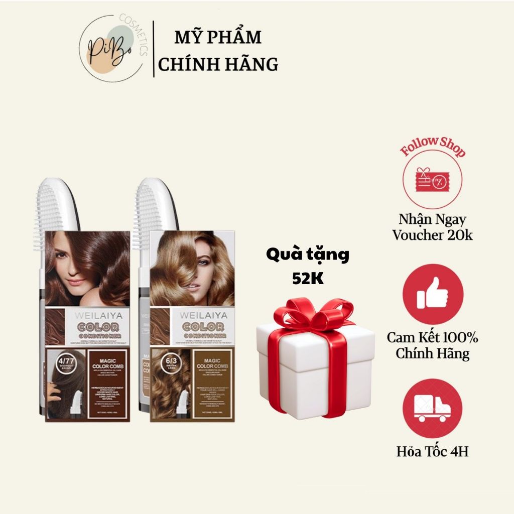 Dầu Gội Phủ bạc Dưỡng Bóng Mượt Tóc Color Conditioner Weilaiya 100ml