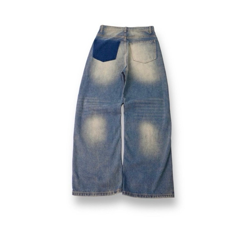 HEAVENN BLUE V2 WASH JEANS - Quần jeans xanh rách 1009