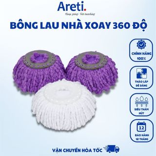 Bông Lau Nhà Areti Xoay 360 Miếng Lau Sàn Nhà Thay Thế Chổi Xoay 360 Dễ Dàng Tháo Lắp