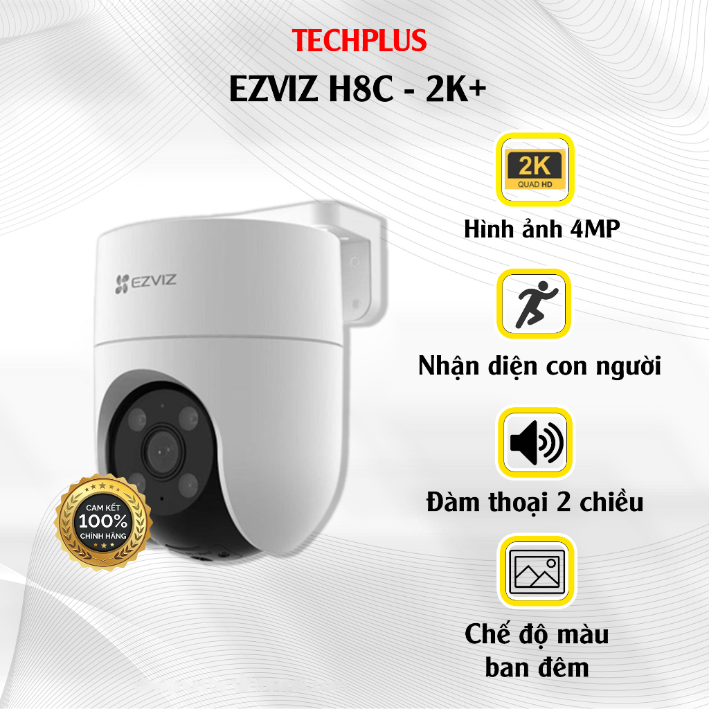 Camera Wifi Ezviz Ngoài trời H8C (2K+) - Chính hãng bảo hành 2 năm