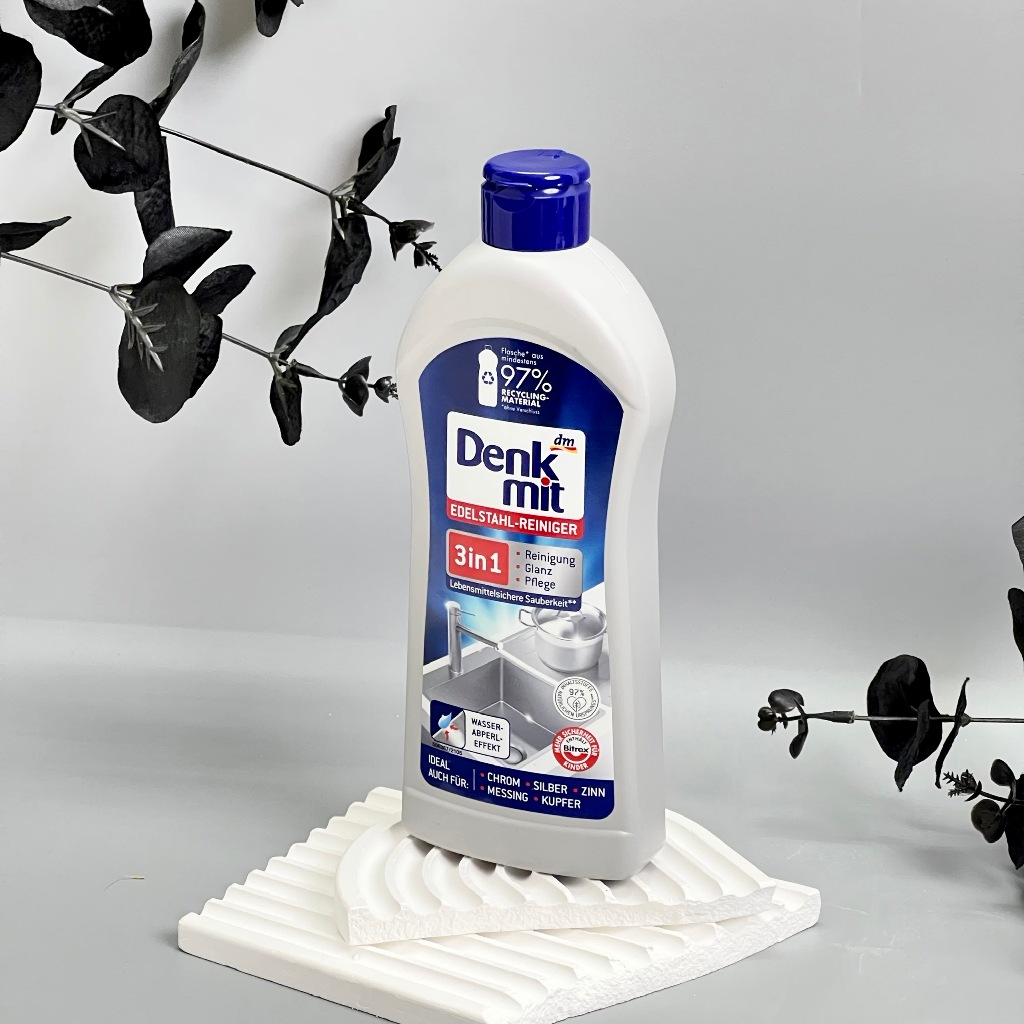 Dung dịch tẩy rửa Inox 300ml Denkmit  tẩy sạch các mảng bám trên mặt inox