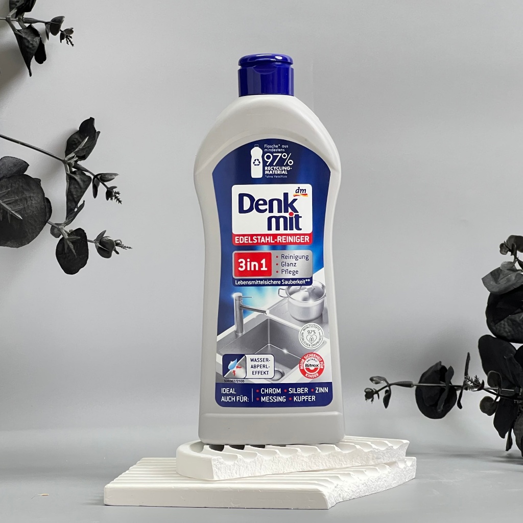 Dung dịch tẩy rửa Inox 300ml Denkmit  tẩy sạch các mảng bám trên mặt inox