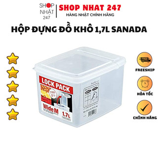 [Hỏa Tốc HN] Hộp đựng bảo quản thực phẩm đồ khô Lock pack 1.7L Nội Địa Nhật Bản