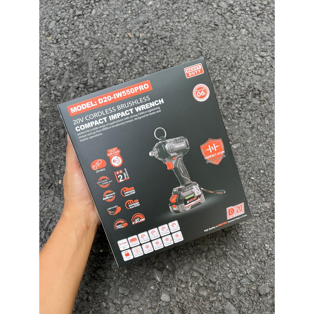 Bulong 550Nm Chân Pin Dewalt D20-IW550PRO Hàng Chính Hãng DEKTON Bảo Hành 6 Tháng