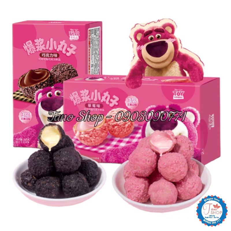 Bánh oreo nhân kem gấu Dâu Lotso siêu hot cho bé - 112gr | Ăn vặt trẻ em ngon rẻ