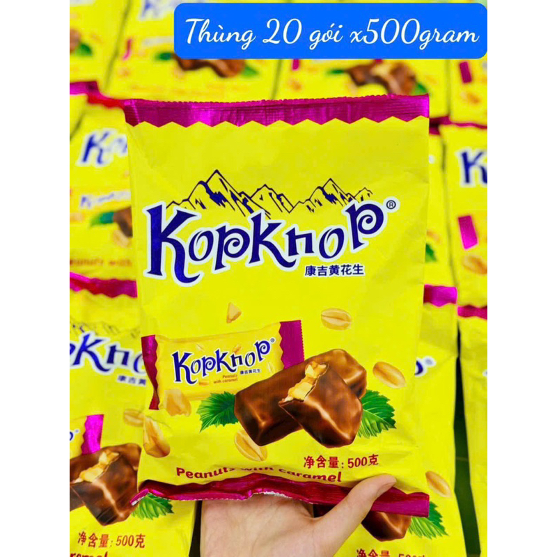 Kẹo Socola Đậu Phộng Mạch Nha Thơm Ngon Gói 500g