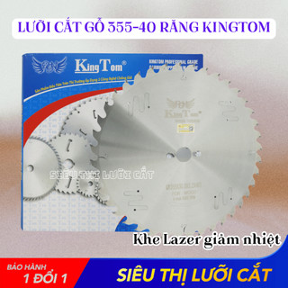 Lưỡi Cưa Gỗ Cao Cấp size 355-40 Răng KingTom (Khe Laser Giảm Nhiệt Giảm Bụi Tối Đa) - Chuyên Gỗ Có Đinh
