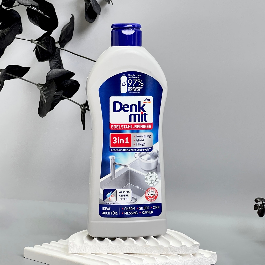 Dung dịch tẩy rửa Inox 300ml Denkmit  tẩy sạch các mảng bám trên mặt inox