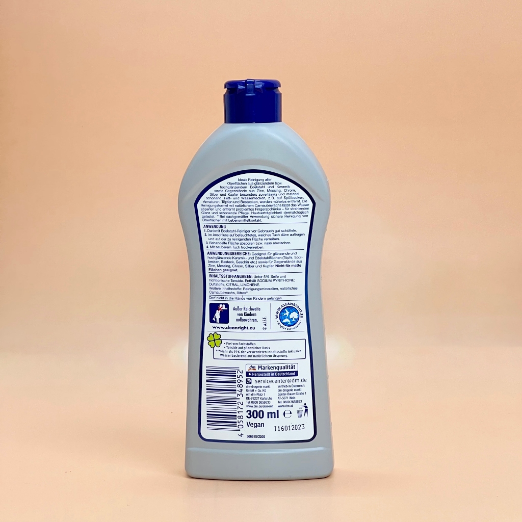 Dung dịch tẩy rửa Inox 300ml Denkmit  tẩy sạch các mảng bám trên mặt inox