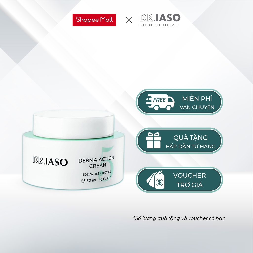 D42 Kem dưỡng giúp làm trắng da, giảm nám Dr IASO Derma Action Cream 50ml