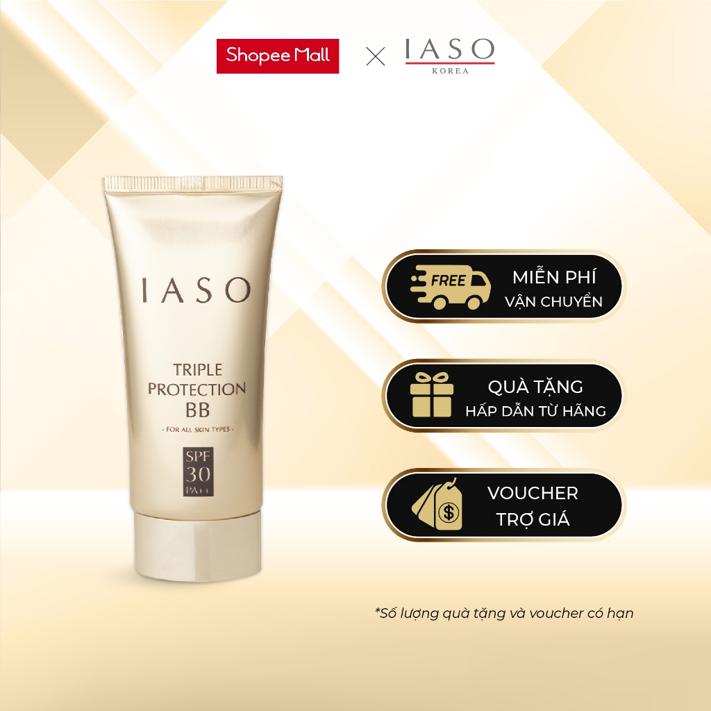 I30 Kem lót trang điểm 3 tác dụng IASO Triple Protection Base SPF 30 PA++ 60g