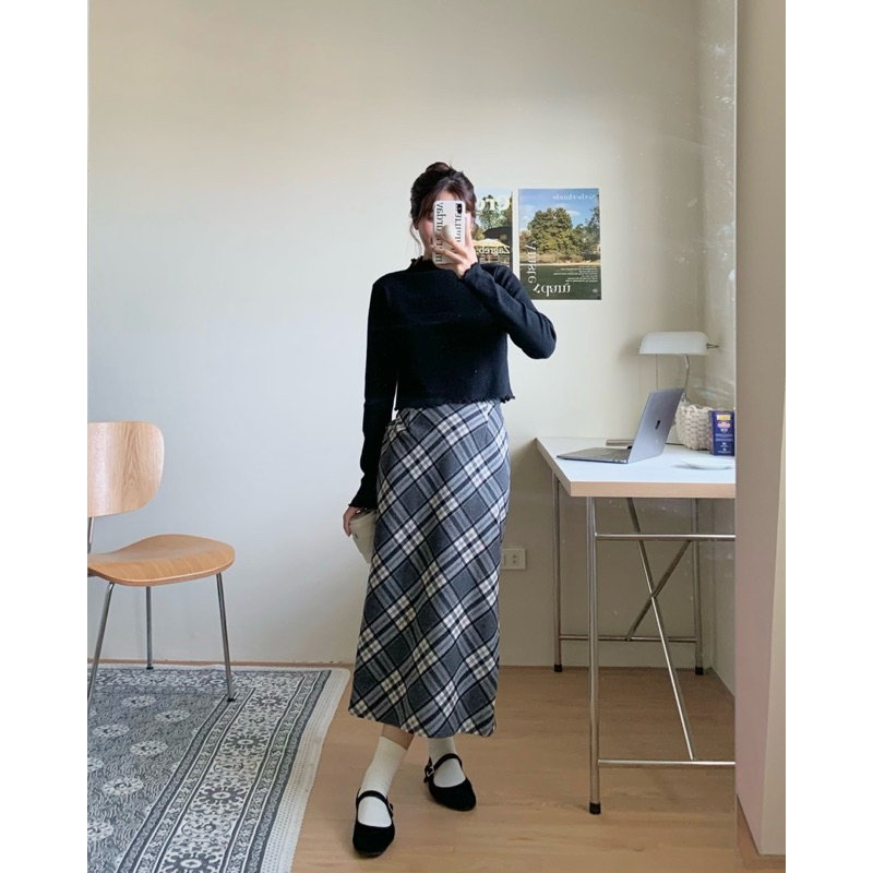 KAYY. Áo len cổ 3p viền sóng _ A3032