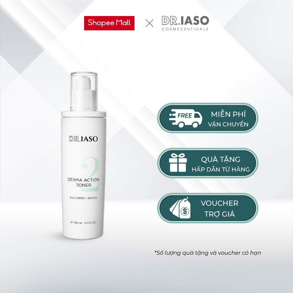 D45 Nước hoa hồng giúp làm trắng da, giảm nám Dr IASO Derma Action Toner 150ml