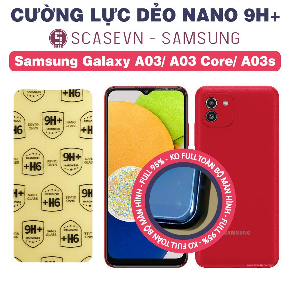 Cường Lực Dẻo Nano Trong Suốt Samsung Galaxy A03/ A03 Core/ A03s