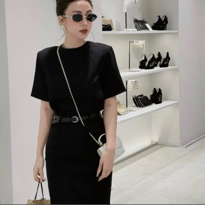 Set Áo Ngắn Tay Chân Váy Dáng Dài TKCC ASHYLEY