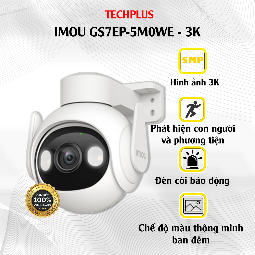 Camera Wifi Imou Cruiser 2 độ phân giải 3K IPC-GS7EP-5M0WE - Chính hãng bảo hành 2 năm