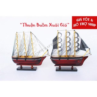Combo 2 thuyền buồm mini 20cm Đen & Trắng