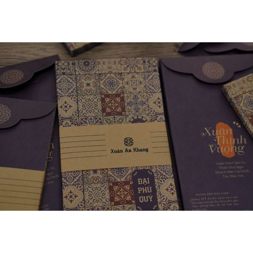 XẤP 10C LÌ XÌ GIẤY PATTERN KRAFT 120