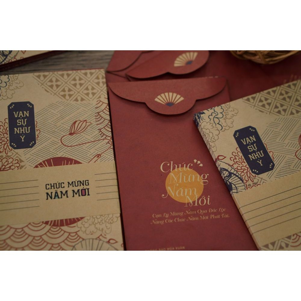 XẤP 10C LÌ XÌ GIẤY PATTERN KRAFT 120