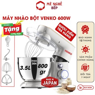 Máy nhào bột đánh trứng đa năng cỡ lớn - nhồi bột tự động - dung tích 3.5l trộn bột, đánh trứng, trộn salad bảo hành 12t